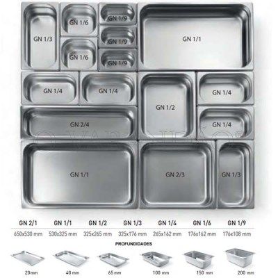 CONTAINER INOX GN 1/1-100- 14 Lt