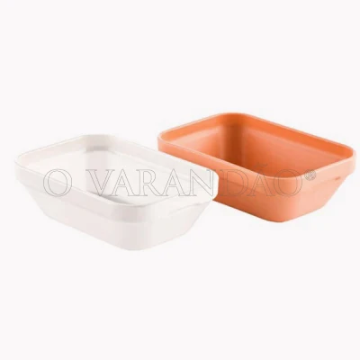 SALADEIRA RECT 13CM PBT 250cc. SALMAO