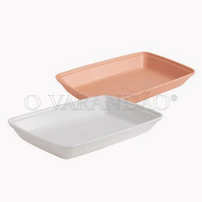 SALADEIRA RECTANGULAR 21CM EM PBT 450cc.(1005021) SALMAO