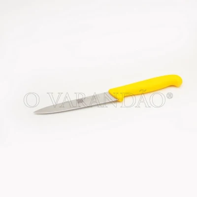 FACA CORTE LAMINA 12 CM CABO AMARELO