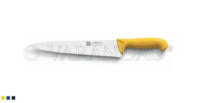 FACA COZINHA C/SERRA 20CM CABO PLAST. AMARELO ECO