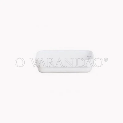 SALADEIRA RECTANGULAR 14 CM VIDRO BRANCO