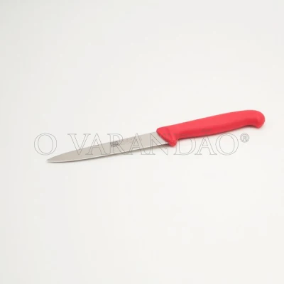 FACA CORTE LAMINA 12 CM CABO VERMELHO