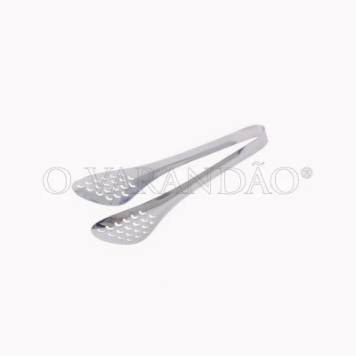 Pinça p/pão monobloco inox 25 cm