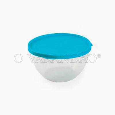 Saladeira plastica c/tampa 0,9lts