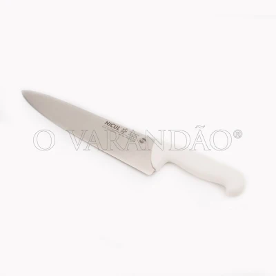 FACA COZINHEIRO 30CM C/PLAST.BRANCO