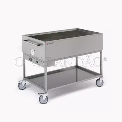 BANHO MARIA C/RODAS E 1 PRATELEIRA P/3 XGN 1/1