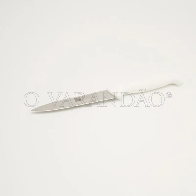 FACA CORTE LAMINA 12 CM CABO BRANCO