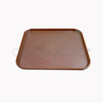 Tabuleiro plastico gn 1/2 265x325 castanho low cost