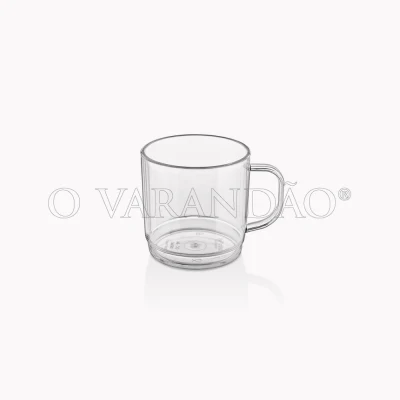 Plp-caneca c/asa transparente policarbonato 250 ml