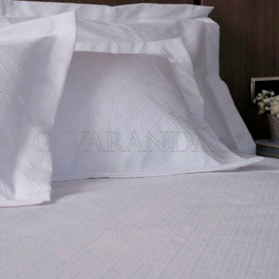 HOTEL-COLCHA 80%ALG 20%POL 160X260cm BRANCO 340Gr/m2