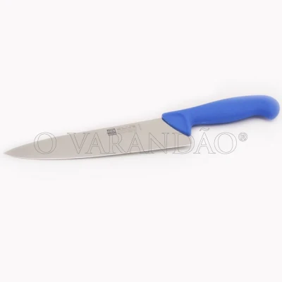 FACA COZINHEIRO 25CM C/PLAST. AZUL