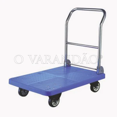 Carro zorra pp c/pega inox dobravel 100kgs 73x49x86cm