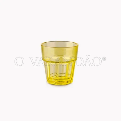 COPO FACETADO POLICARBONATO 250 ml AMARELO