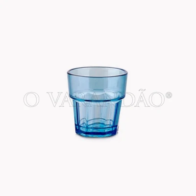 COPO FACETADO POLICARBONATO 250 ml AZUL