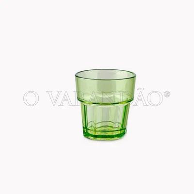 COPO FACETADO POLICARBONATO 250 ml VERDE