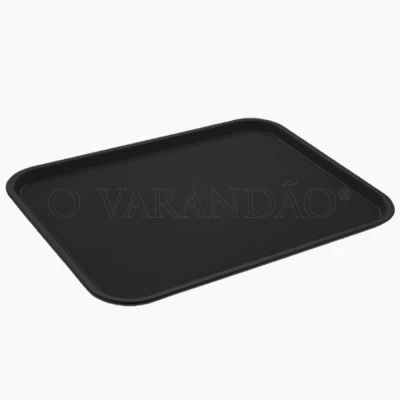 Tabuleiro self-service preto 48x37cm