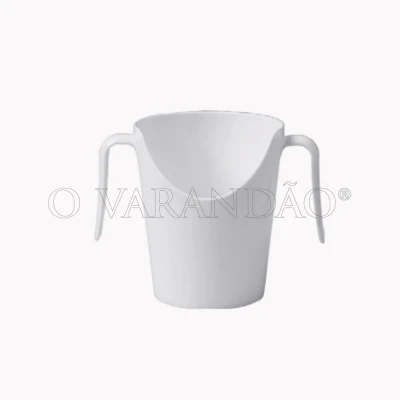 COPO ADAPTADO POLICARBONATO BRANCO C/DUAS PEGAS 200 ML