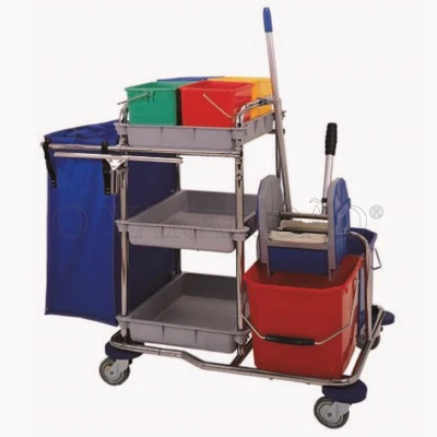 CARRO INOX DE LIMPLEZA COMPLETO 2x25 Lts