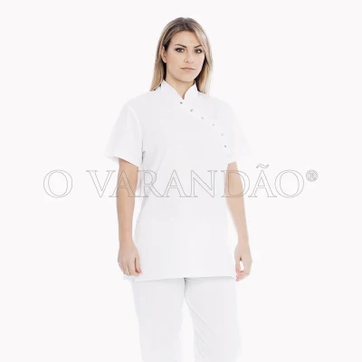 Tunica tipo kimono sarja branca