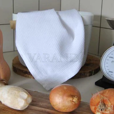 Pano cozinha branco 100% alg 50x70 cm- 12 un.