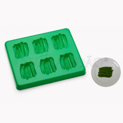 Pfm-molde silicone + tampa (feijão verde)