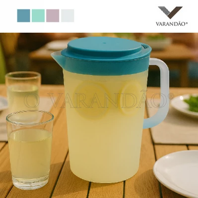 Jarro plastico polipropileno oval 2l c/ tampa