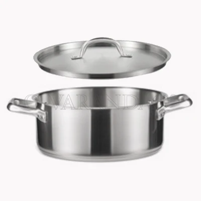 CAÇAROLA BAIXA+TAMPA INOX Nº24- 4.3 Lt